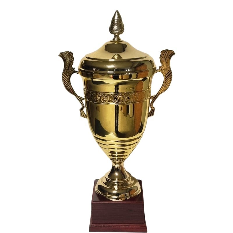 Metalinė taurė su dangčiu